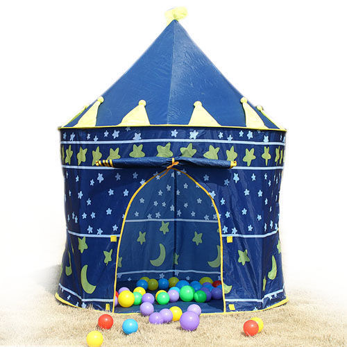 Namiot domek dla dzieci duży pałac do domu ogrodu składany niebieski